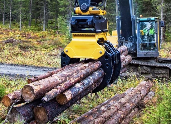 Excavadora OEM Rodante hidráulico de agarrador de madera