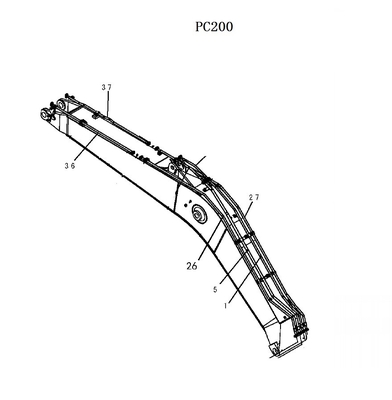 COMATSU PC200 Excavadoras tuberías excavadoras tuberías hidráulicas para maquinaria de construcción