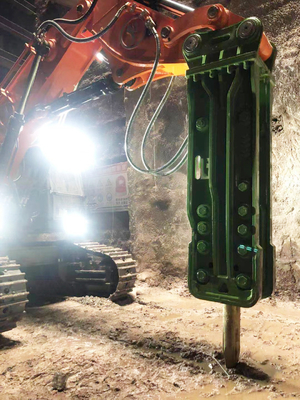 Excavadora de 400 kg, caja de lado superior tipo martillo de roca, rotores hidráulicos para trabajos de demolición