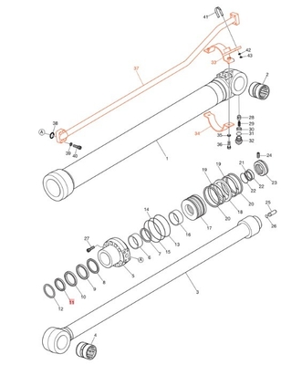 Excavadora de minería energética tuberías distribuidor del sistema hidráulico para DX190-3B DX200-3B