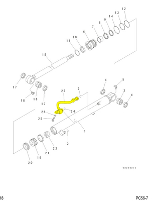 PC56 PC55MR-2 tuberías para excavadoras Tubo de hierro en obras de construcción