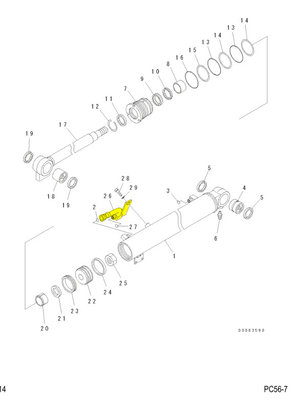 PC56 PC55MR-2 tuberías para excavadoras Tubo de hierro en obras de construcción