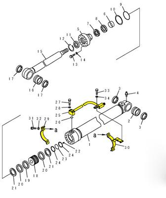 PC120 PC130 Sistema hidráulico distribuidor de tuberías de rebote y de retorno para tuberías de hierro de excavadoras