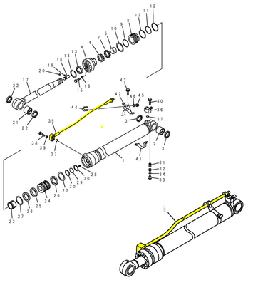 PC120 PC130 Sistema hidráulico distribuidor de tuberías de rebote y de retorno para tuberías de hierro de excavadoras