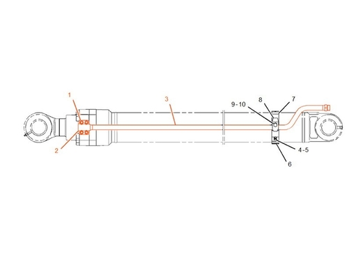 320D tubo de cilindro hidráulico de excavadora 247-8833 para tubo de brazo con diseño de tubo de acero