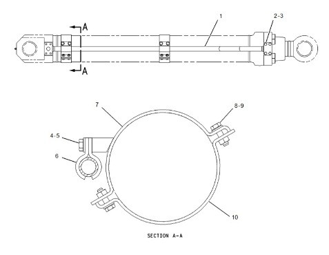 Partes de repuesto de excavadoras Top Cat336d Tubo de cilindro hidráulico 115-8961 para tubos de cubo