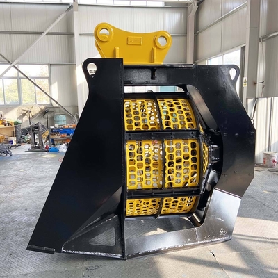 Excavadora con cubo de tamiz de Tiejia de 1,2 m3 con pantalla giratoria para retroexcavadora de 4 toneladas 6 toneladas 10 toneladas